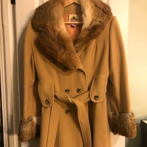 Vintage women’s fur-lined long coat